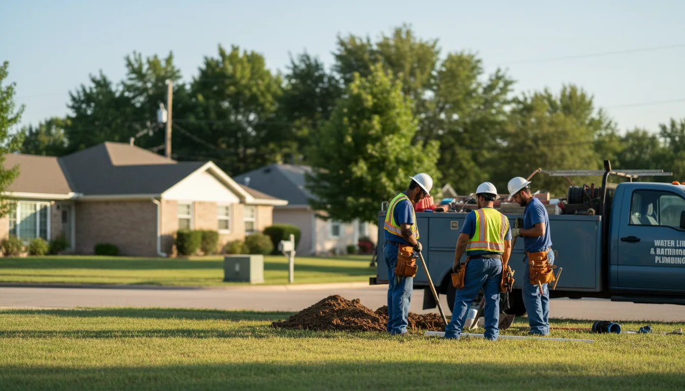 Residential water line and bathroom plumbing service in East Smithfield, PA